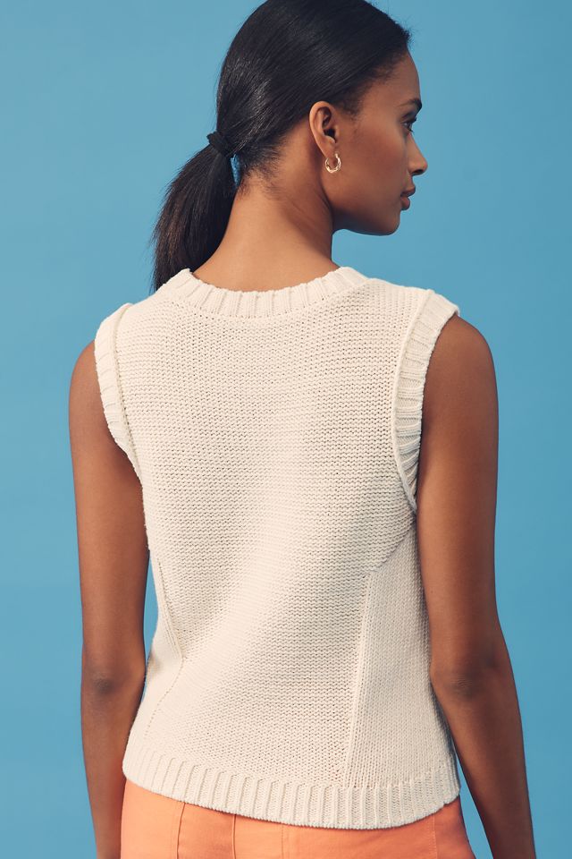 Maeve Linen Blend Icon Sweater Tank Top #1