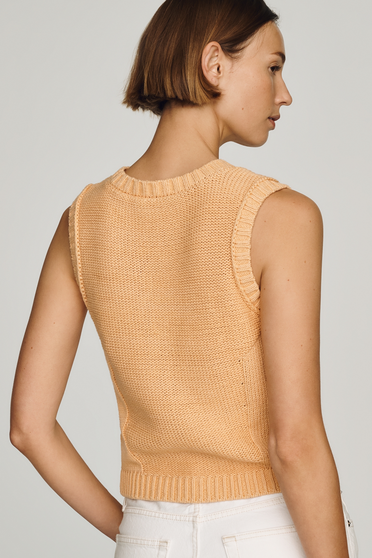Maeve Linen Blend Icon Sweater Tank Top