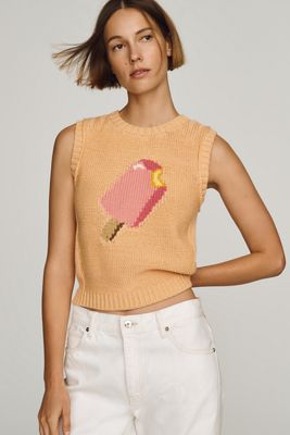 Maeve Linen Blend Icon Sweater Tank Top