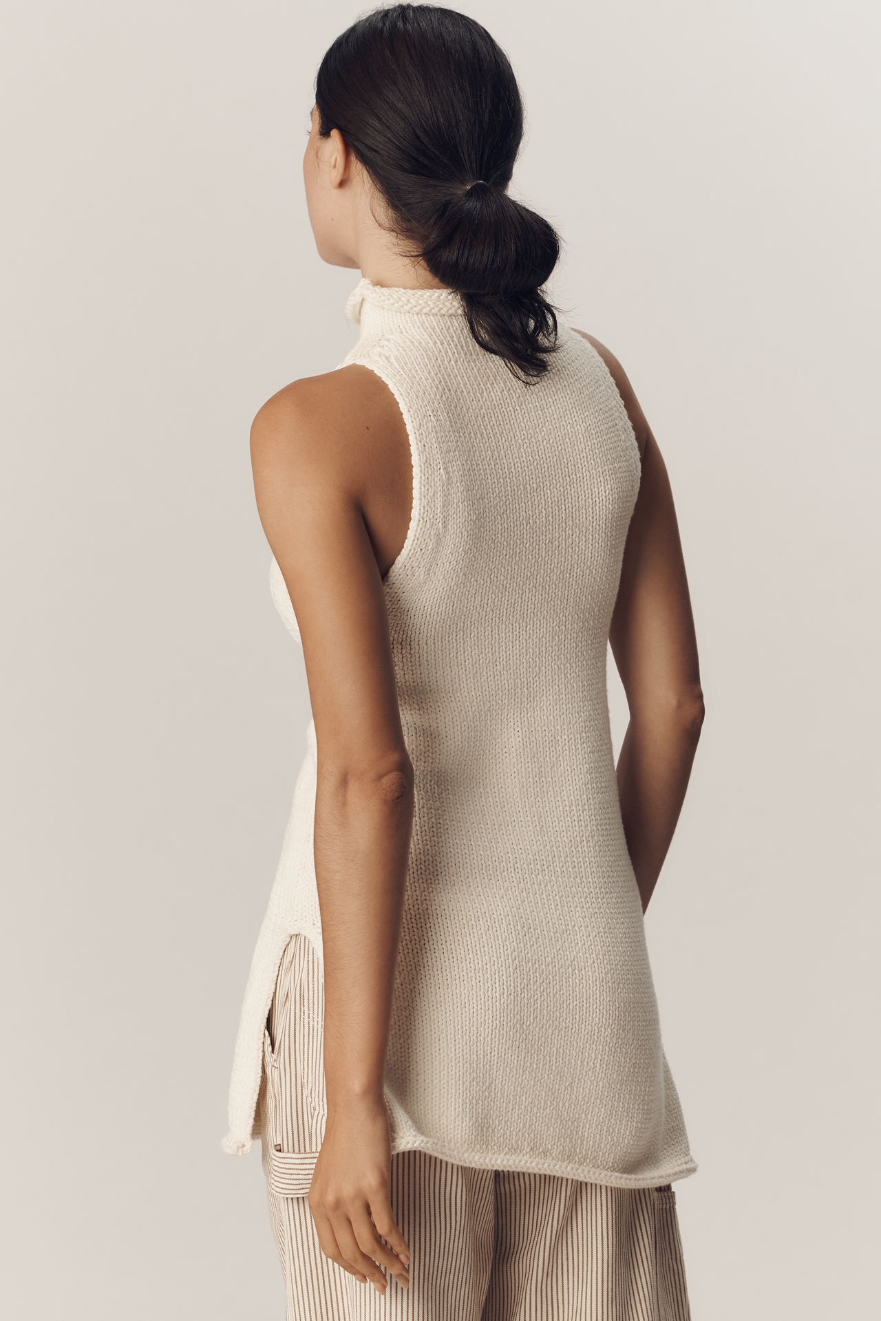 Pilcro Mock-Neck Sleeveless Knit Tunic