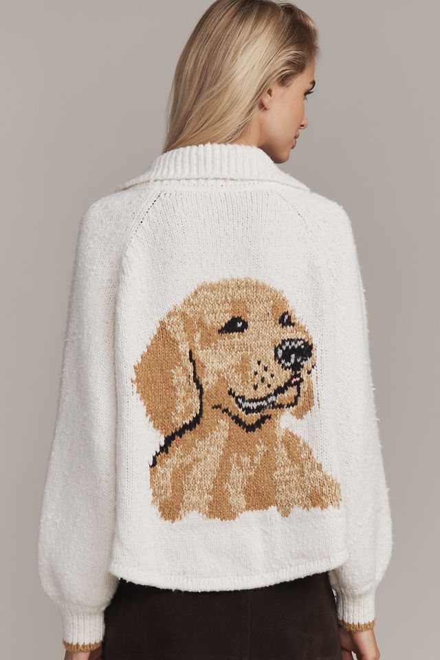 The Jesse Dog Icon Cardigan Sweater by Pilcro