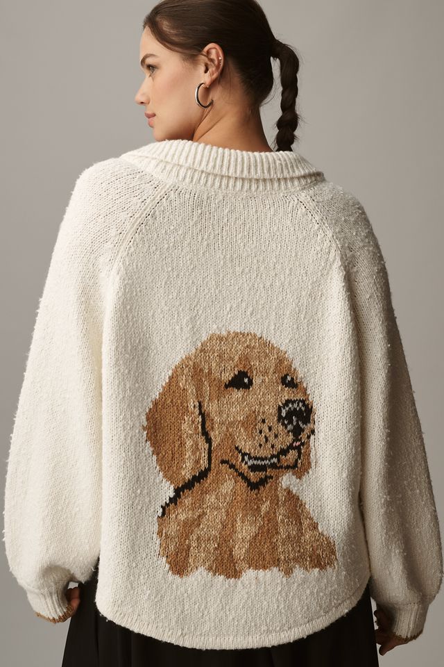 The Jesse Dog Icon Cardigan Sweater by Pilcro #6