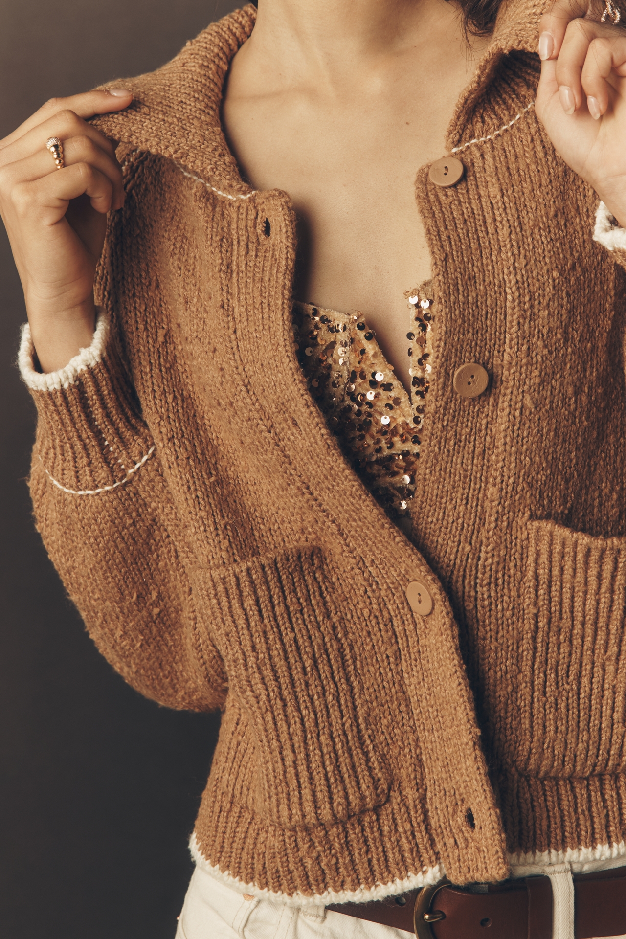 The Jesse Dog Icon Cardigan Sweater by Pilcro