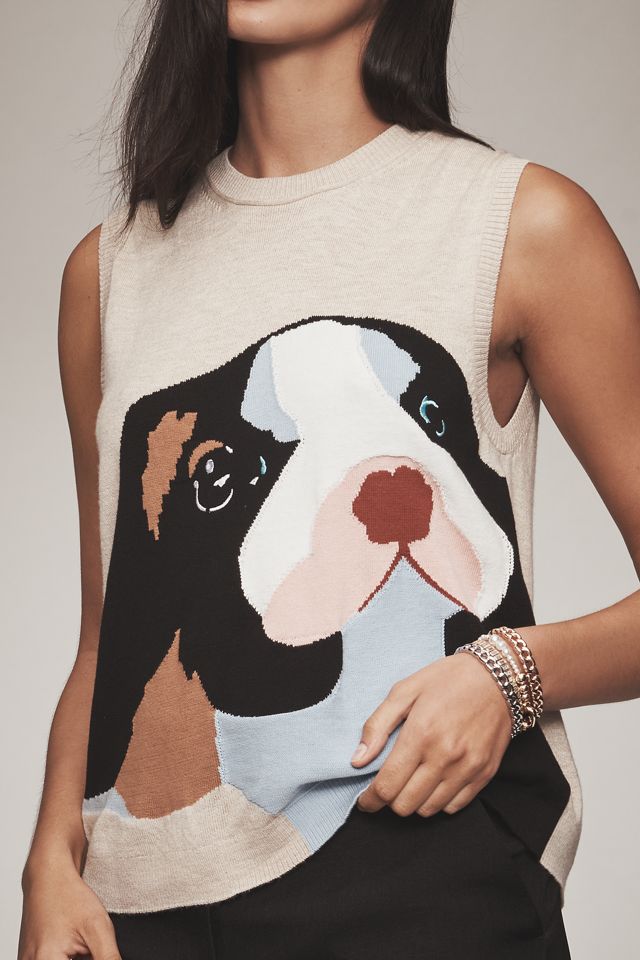 Maeve Wool Blend Sleeveless Dog Sweater  #3