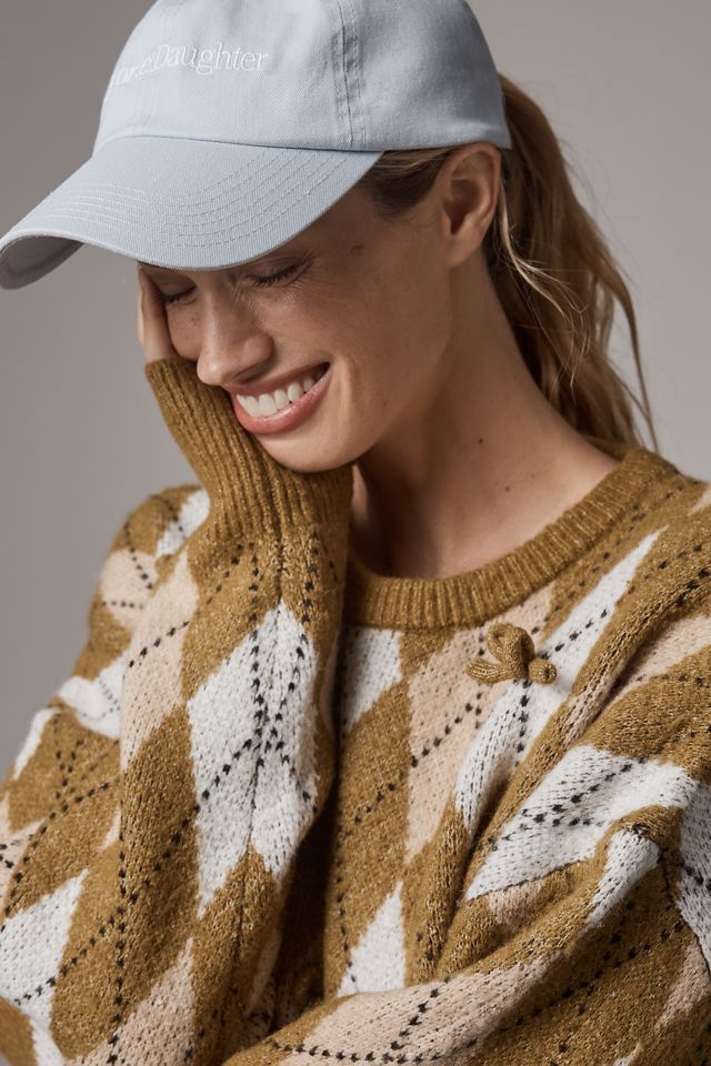 Maeve 3D Bow Argyle Crewneck Sweater #3