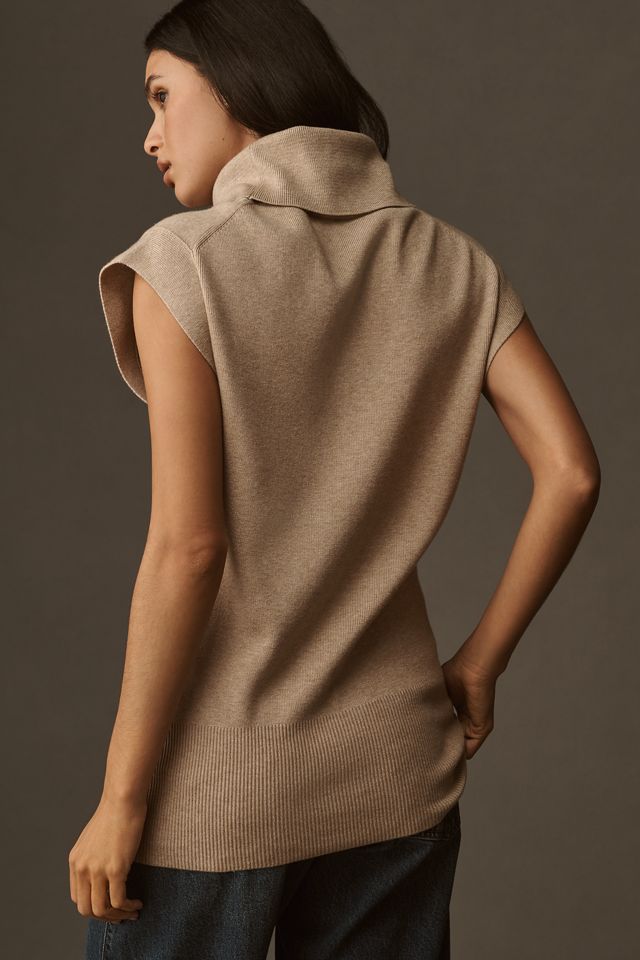 By Anthropologie Sleeveless Turtleneck Tunic Sweater #1