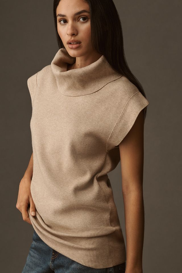 By Anthropologie Sleeveless Turtleneck Tunic Sweater #3