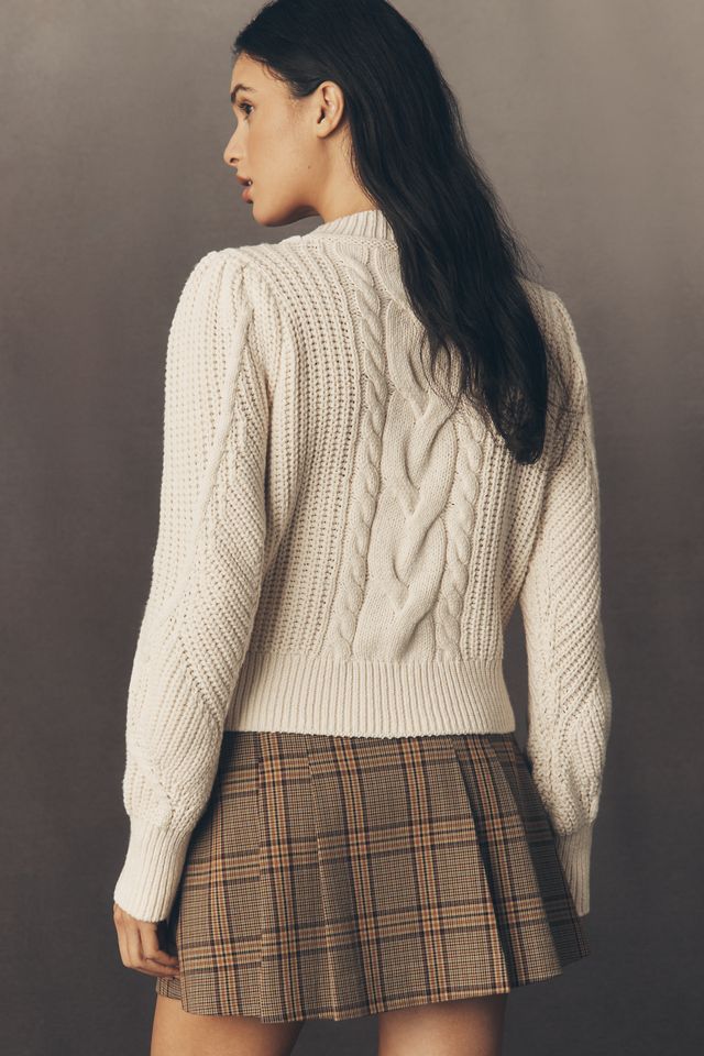 By Anthropologie Mock-Neck Cable-Knit Sweater #2