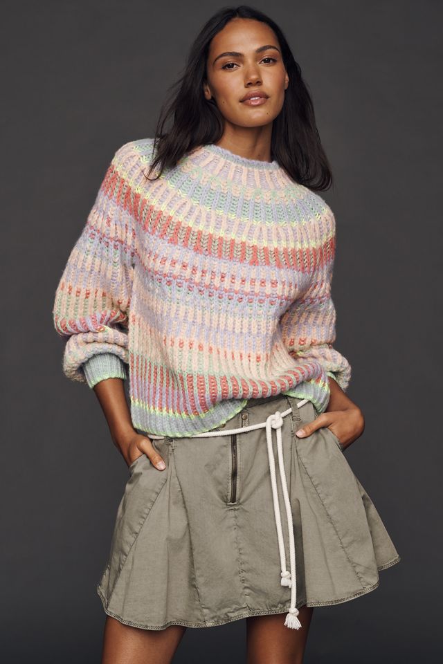 Maeve Mock-Neck Chunky Wool-Blend Sweater #2