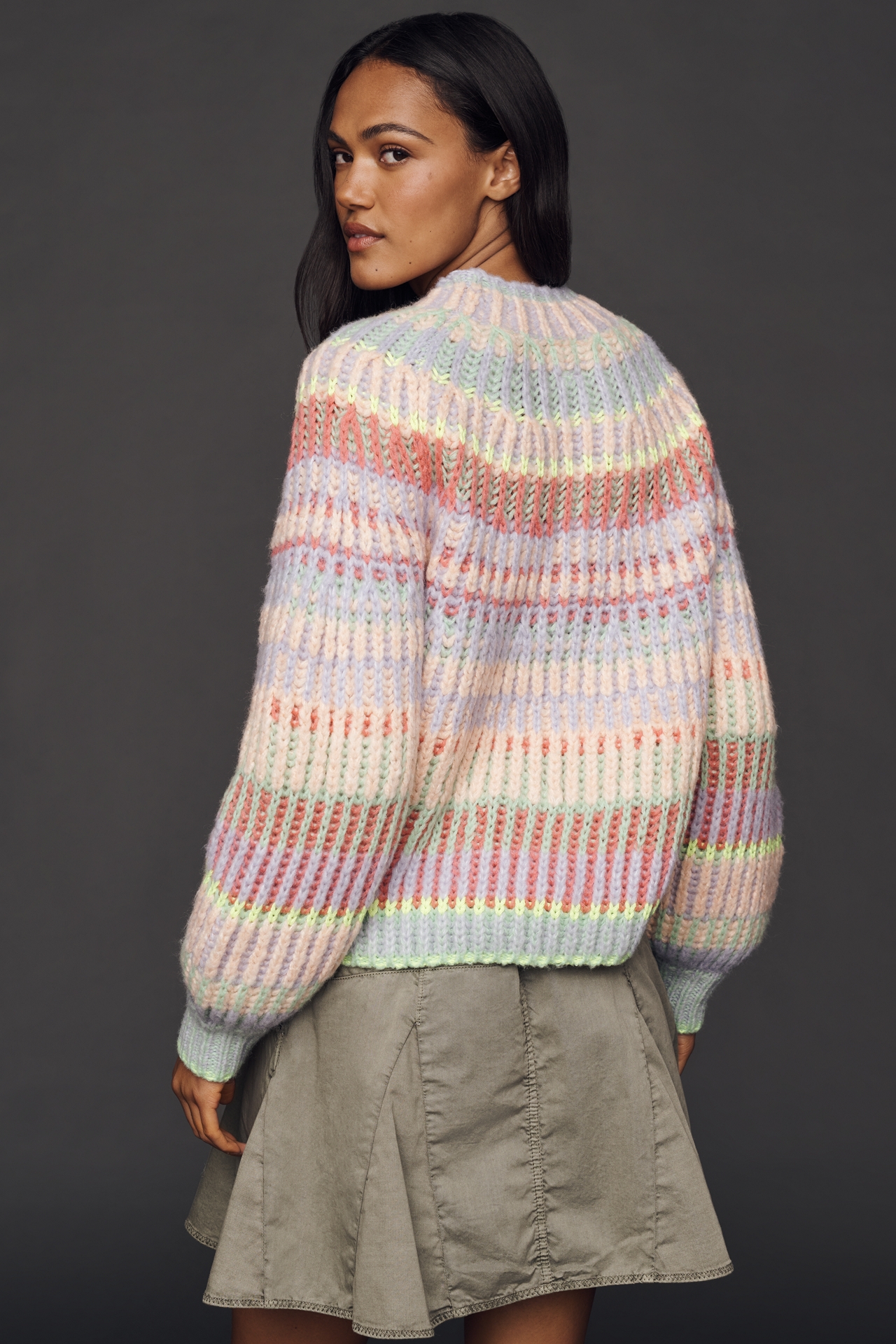 Maeve Mock-Neck Chunky Wool-Blend Sweater