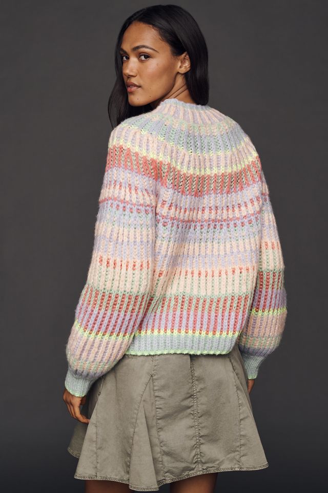 Maeve Mock-Neck Chunky Wool-Blend Sweater #3