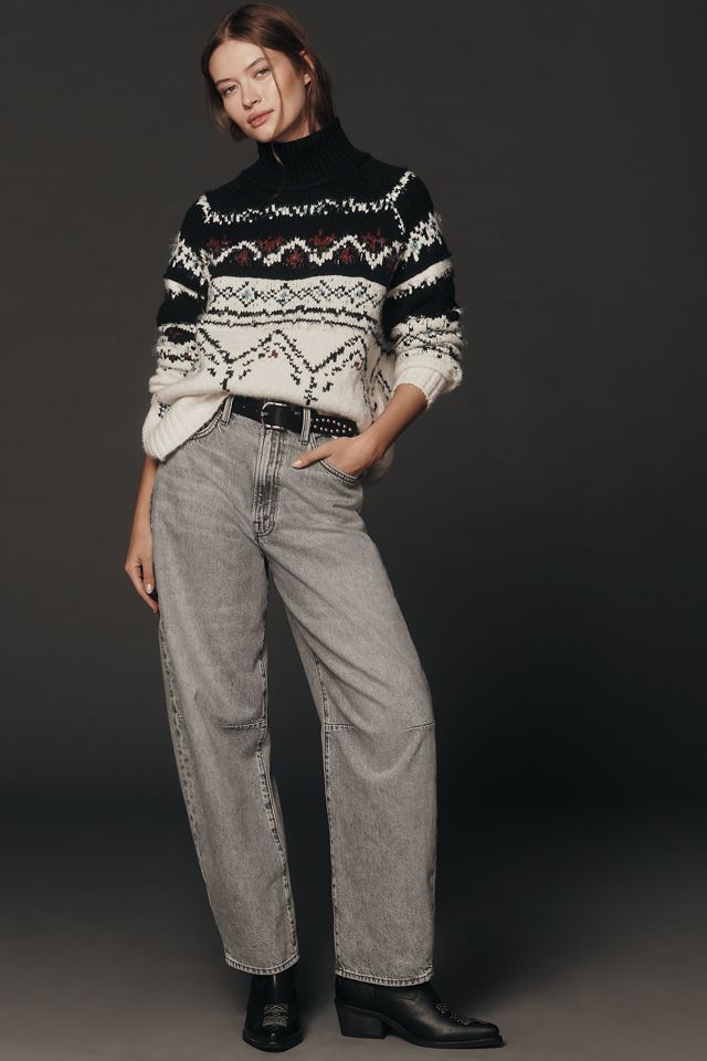 Pilcro Cotton Blend Fairisle Sweater #3