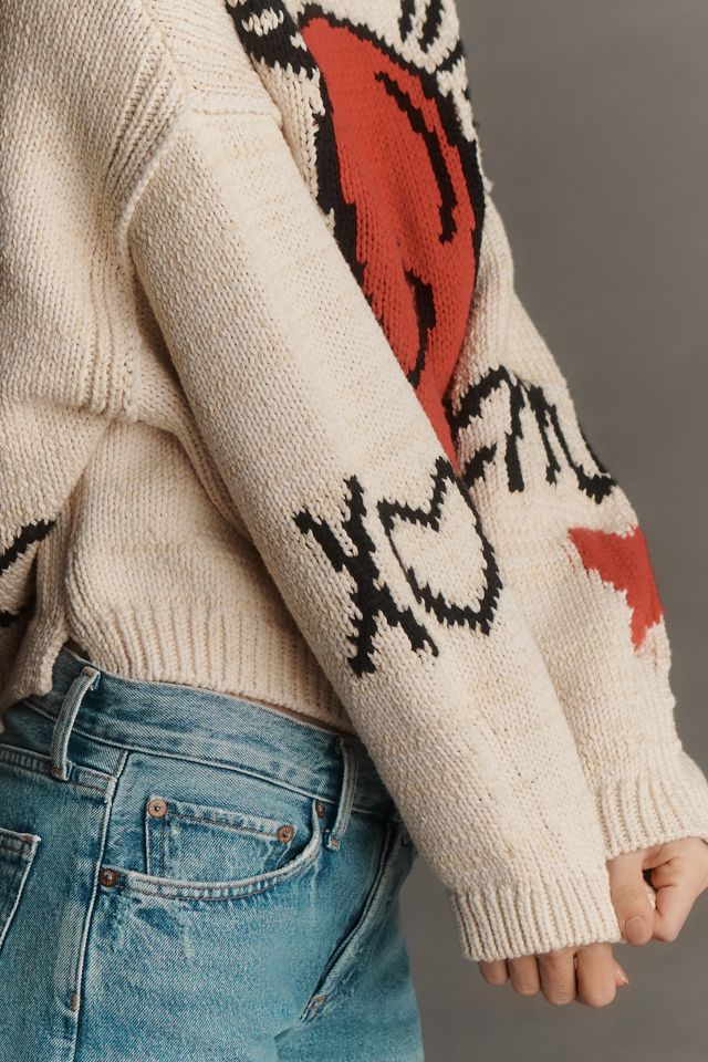 Maeve Lovestruck Long-Sleeve Crew-Neck Sweater #3