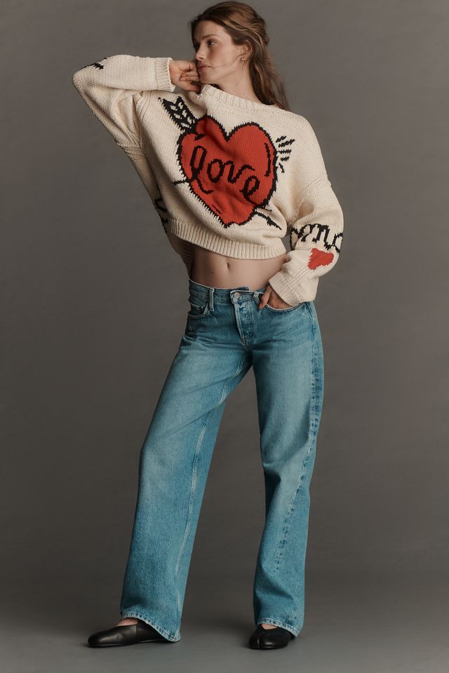 Maeve Lovestruck Long-Sleeve Crew-Neck Sweater #4