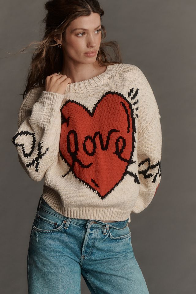 Maeve Lovestruck Long-Sleeve Crew-Neck Sweater #2