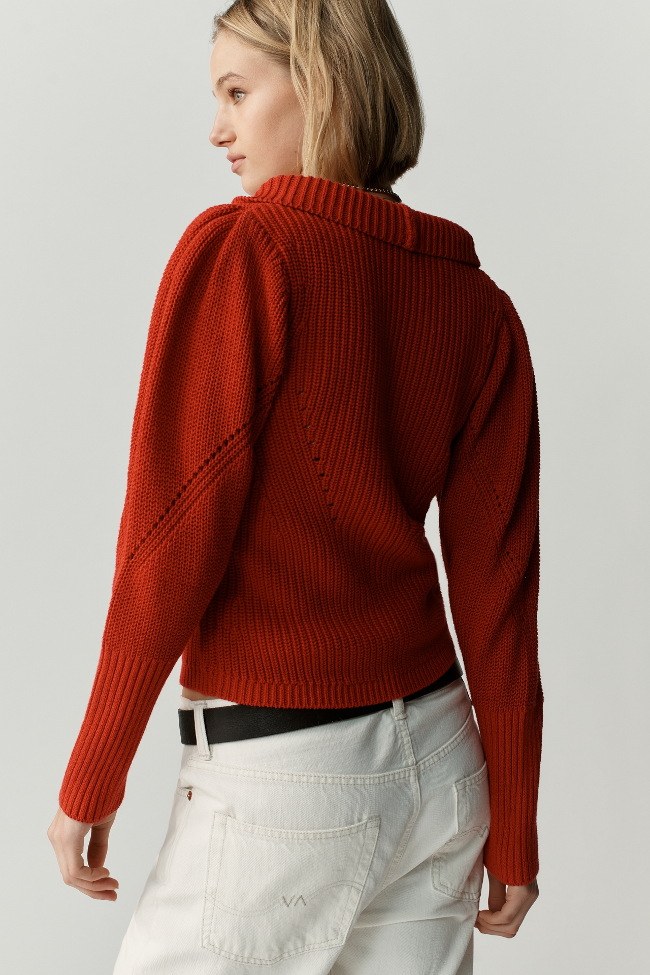 Maeve V-Neck Heart Cardigan Sweater