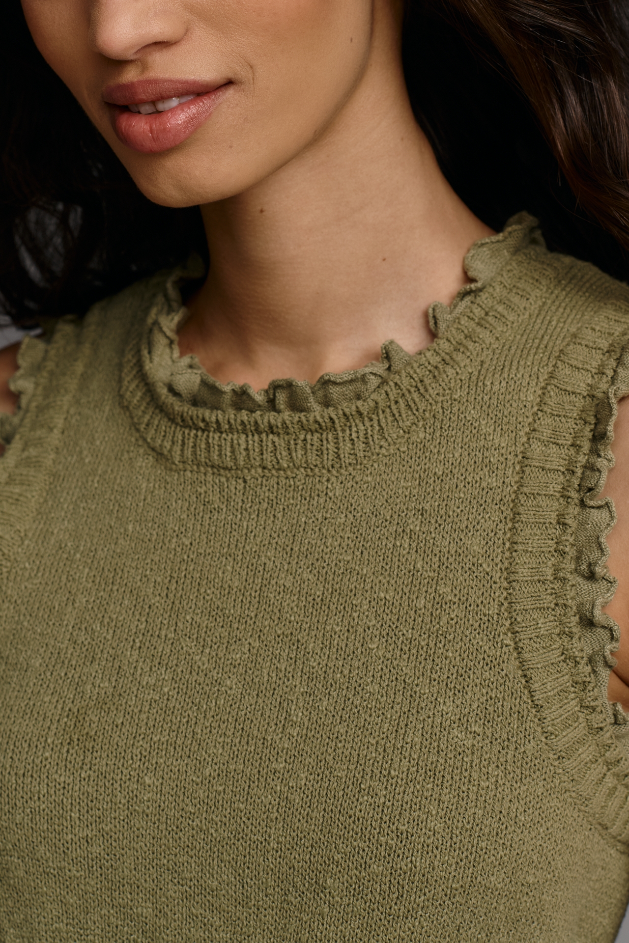 By Anthropologie Sleeveless Pointelle Sweater