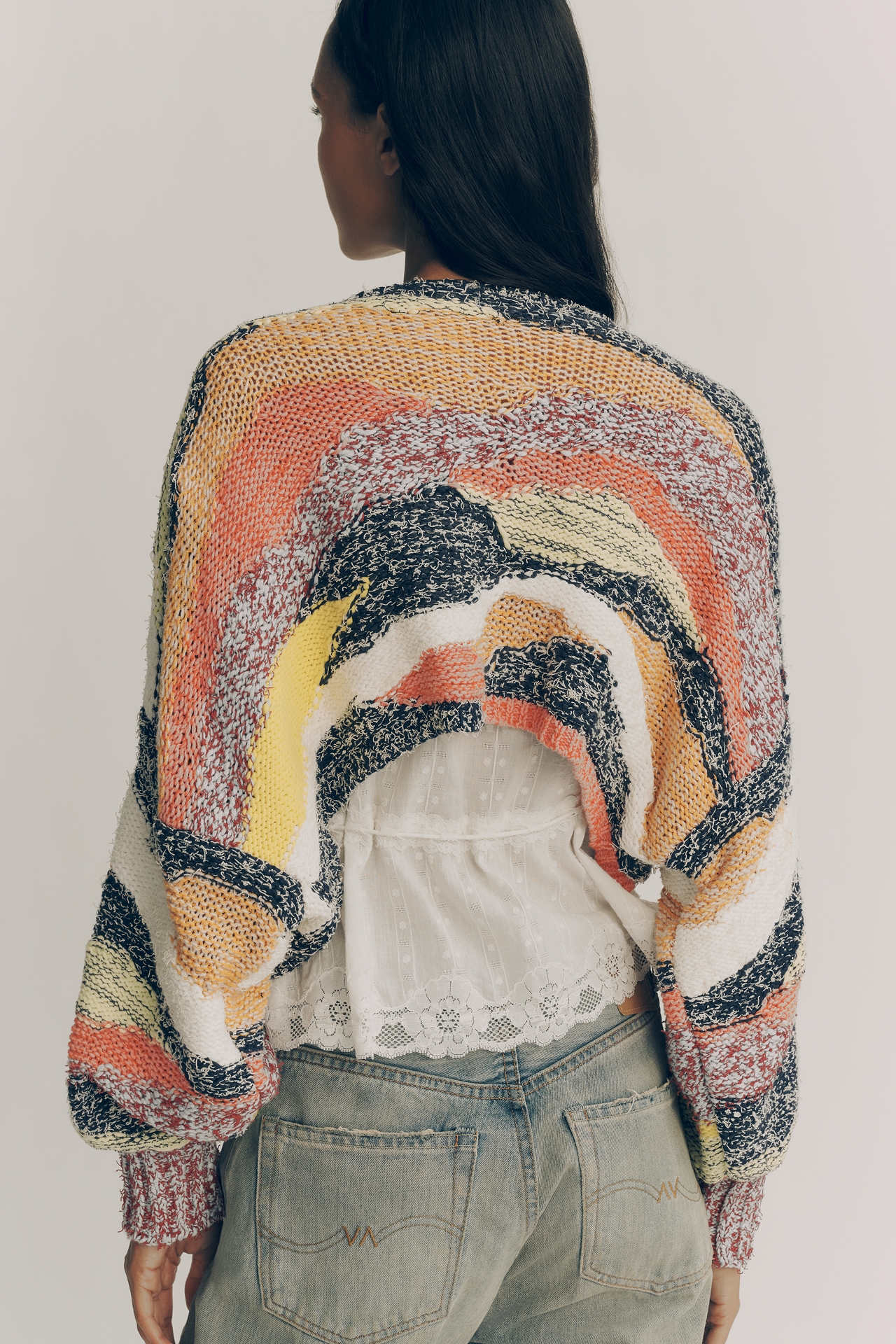 Pilcro Long-Sleeve Crew-Neck Cardigan Sweater