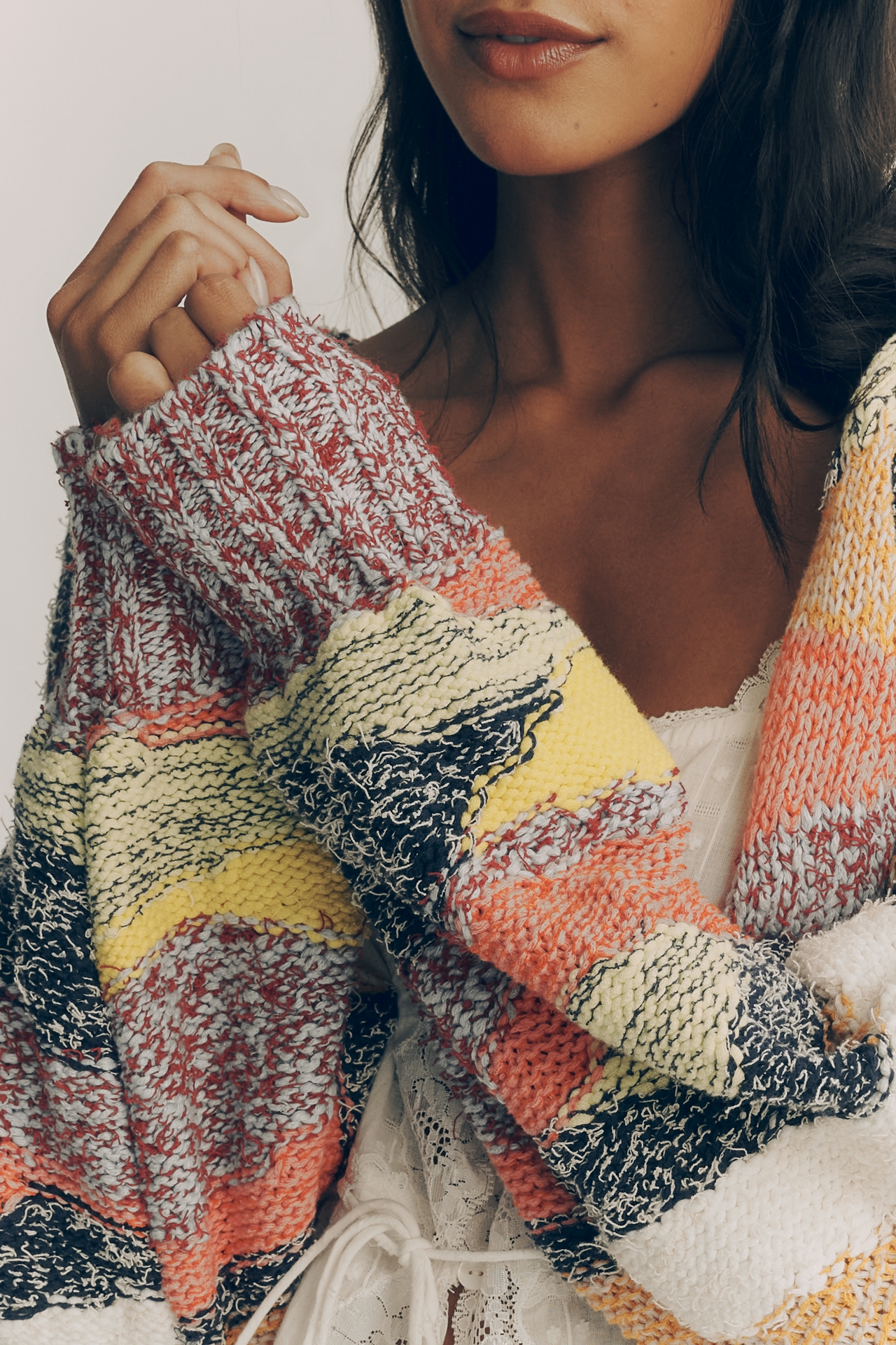 Pilcro Long-Sleeve Crew-Neck Cardigan Sweater