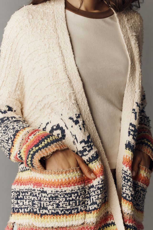 Pilcro Longline Open-Front Cardigan Sweater | Anthropologie