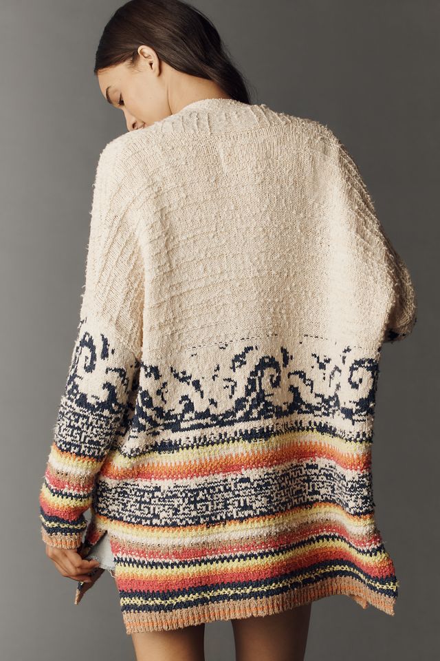 ORR オル 韓国 Spring Wool Pique Knit 完売 Pilcro Longline Open-Front Cardigan Sweater | Anthropologie
