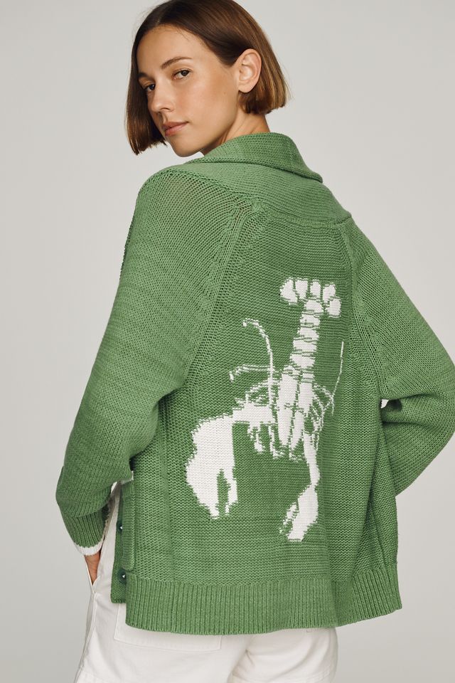 Maeve Foldover Lobster Cardigan #1