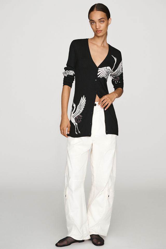 Maeve Deep-V Fitted Cardigan #1