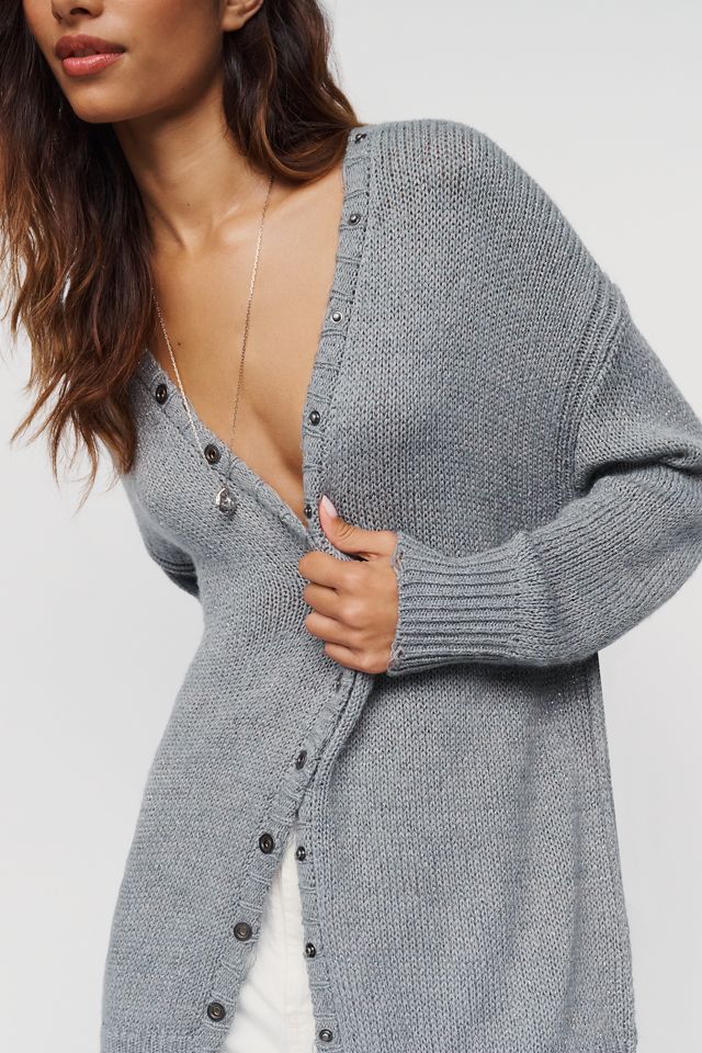 By Anthropologie Deep V-Neck Longline Cardigan #2