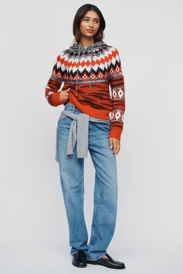 Jersey con Capucha de Mezcla de Algodón y Lana Fair Isle Pilcro #3