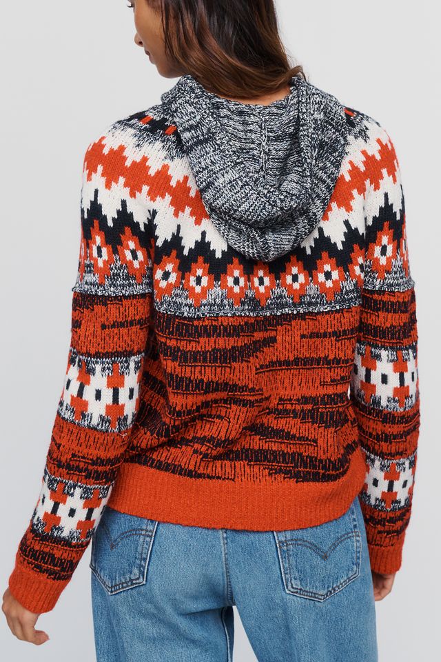 Jersey con Capucha de Mezcla de Algodón y Lana Fair Isle Pilcro #4
