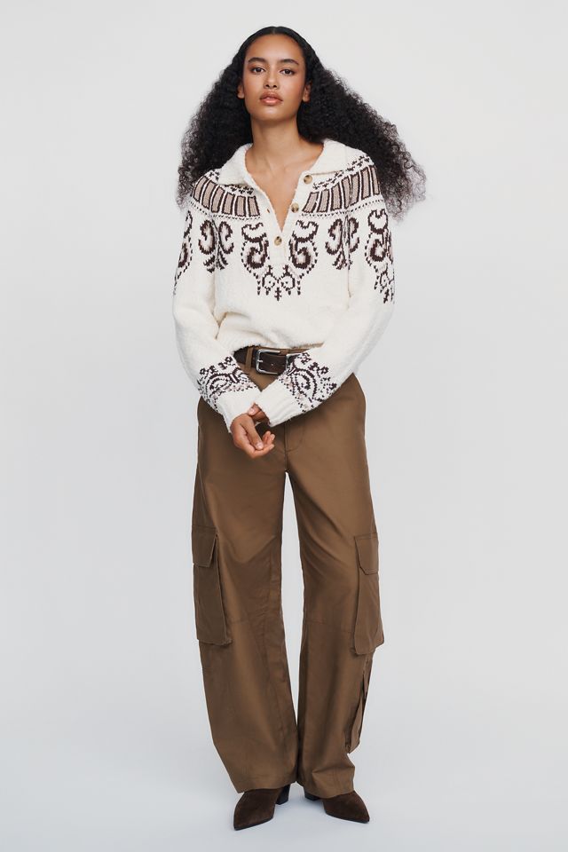 Jersey Henley Fair Isle By Anthropologie #1
