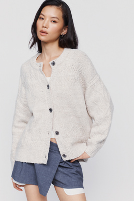 Maeve Cotton Wool Blend Cardigan by Anthropologie