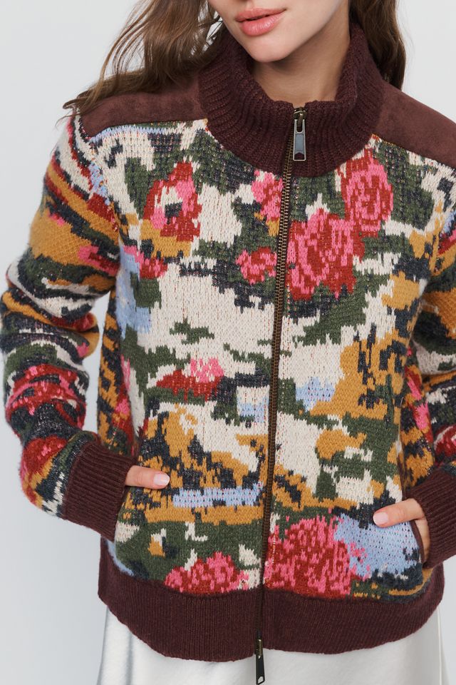 Pilcro Cotton Wool Blend Zip Up Sweater #2