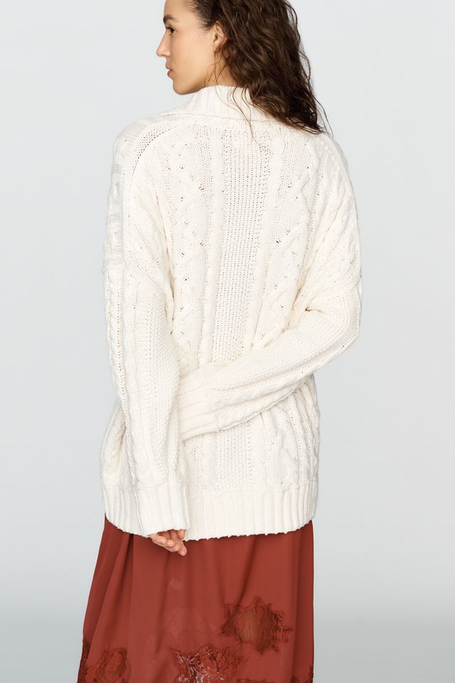 Pilcro Cotton Merino Wool Cable Knit Cardigan #2
