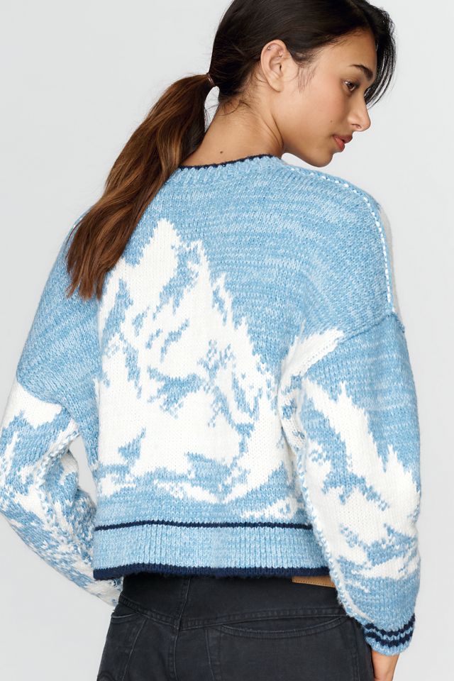 Pilcro Cotton Wool Blend Polar Bear Intarsia Cardigan #2