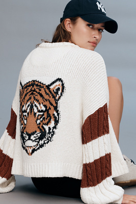 Pilcro Cable-Knit Icon Zip-Up Sweater
