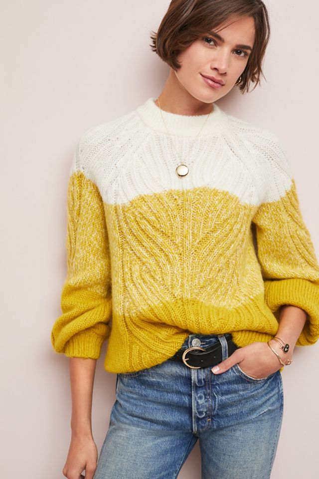 Ombre CableKnit Sweater Anthropologie