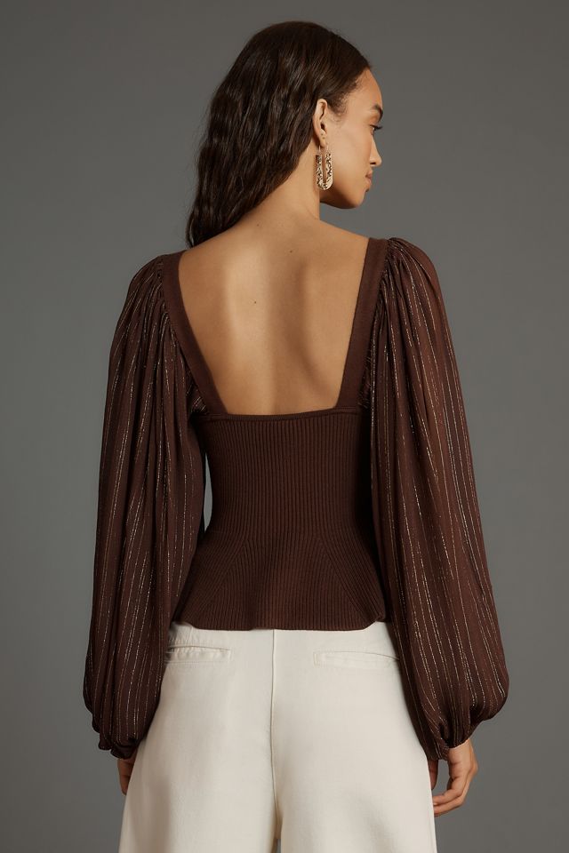 Bl-nk Peplum Twofer Sweater #1