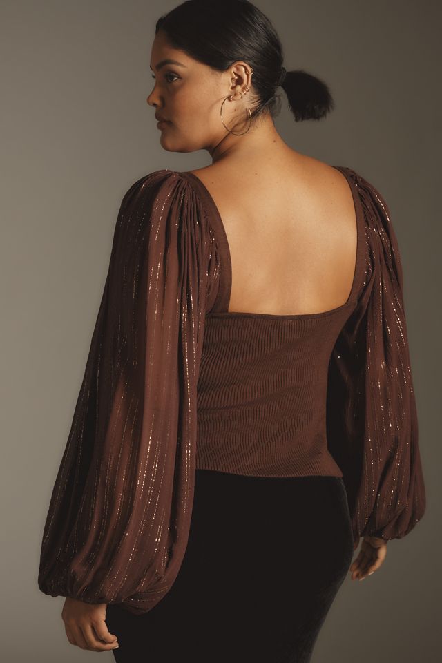 Bl-nk Peplum Twofer Sweater #5