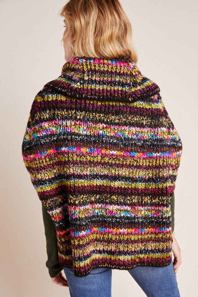 Piera Knit Turtleneck Poncho #1