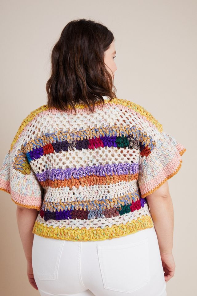 Mia Hand-Knit Cropped Cardigan #5