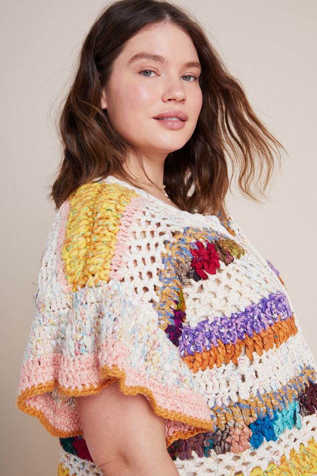 Mia Hand-Knit Cropped Cardigan #6