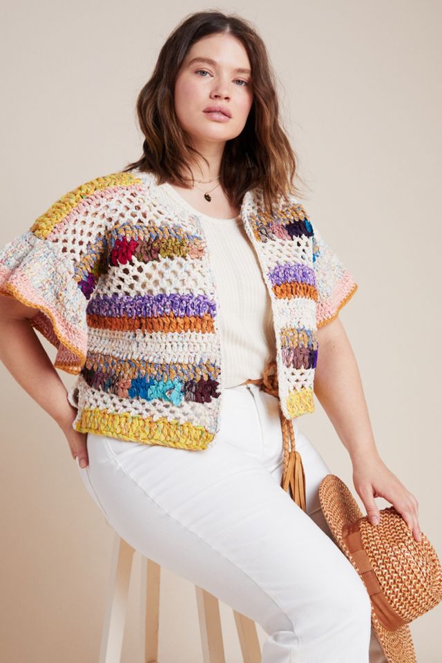 Mia Hand-Knit Cropped Cardigan #4