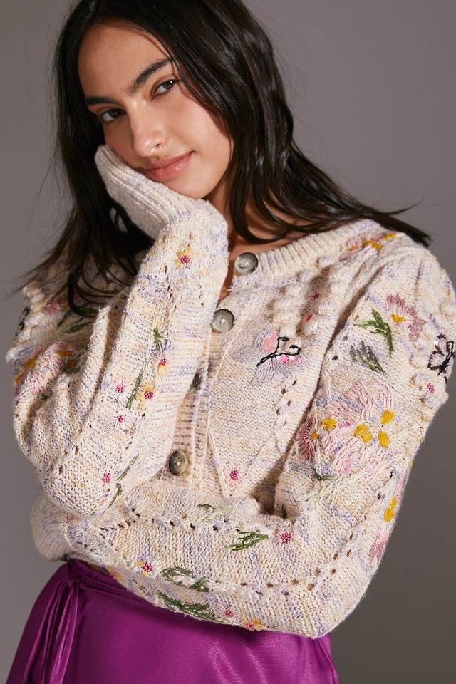 Wendy Floral Embroidered Cardigan *S-L*