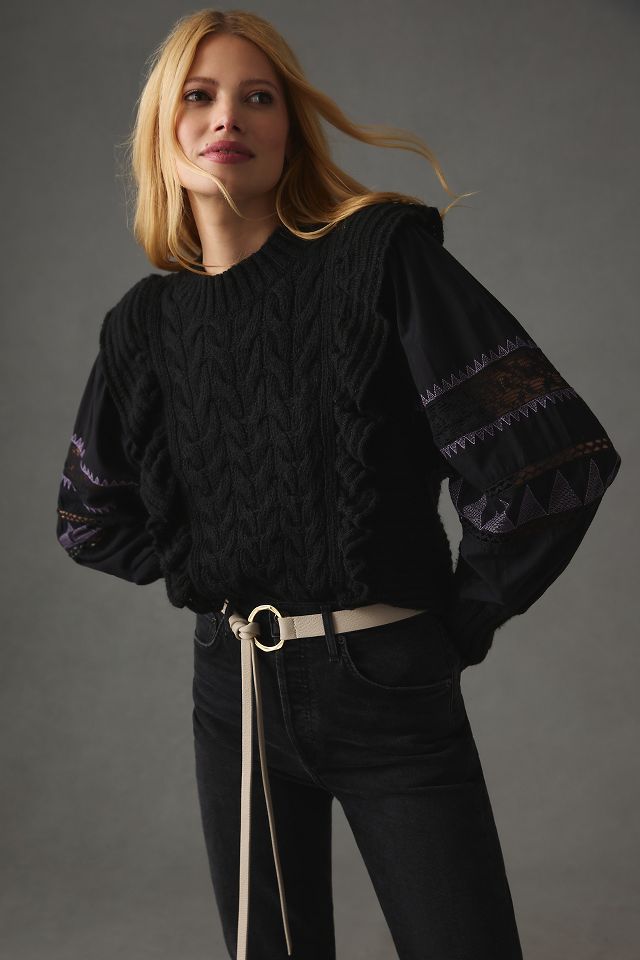 Daily Practice by Anthropologie Cable-Knit Sweater