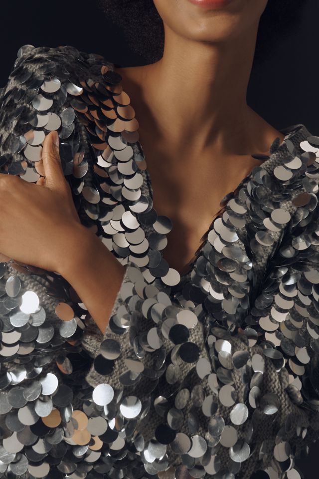 Pilcro Boxy Sequin Sweater #2