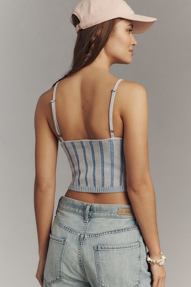 Pilcro Cotton Knit Ruffled Tank Top #2