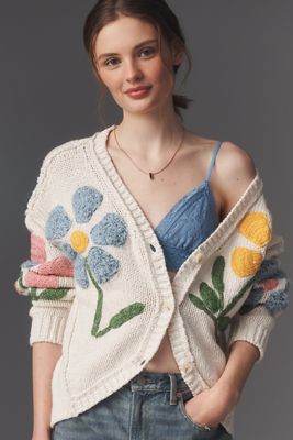 Pilcro Textured Icon Cardigan