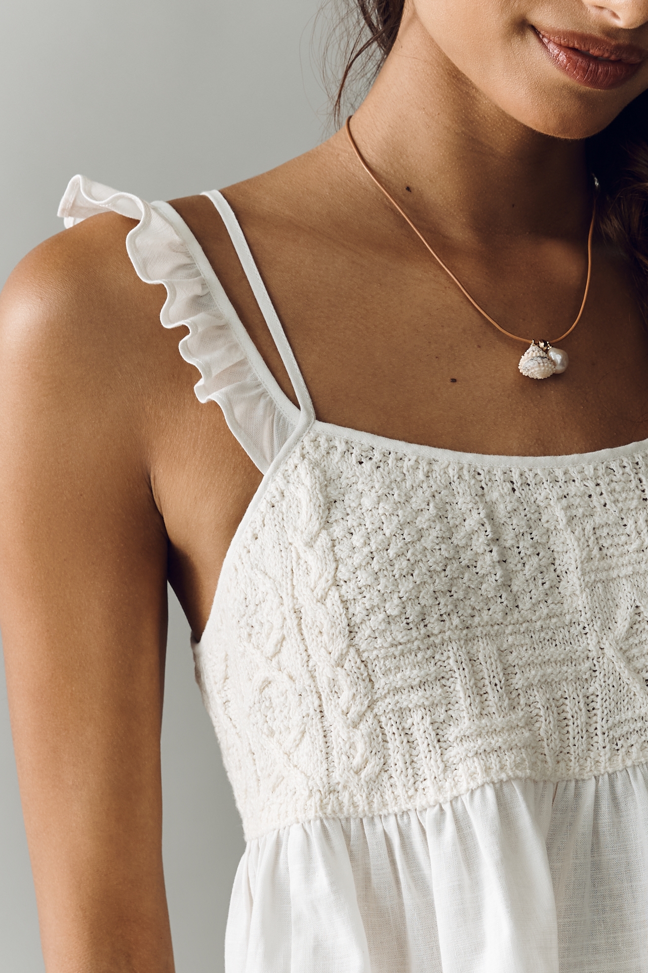 Pilcro Cotton Twofer Crop Swing Tank