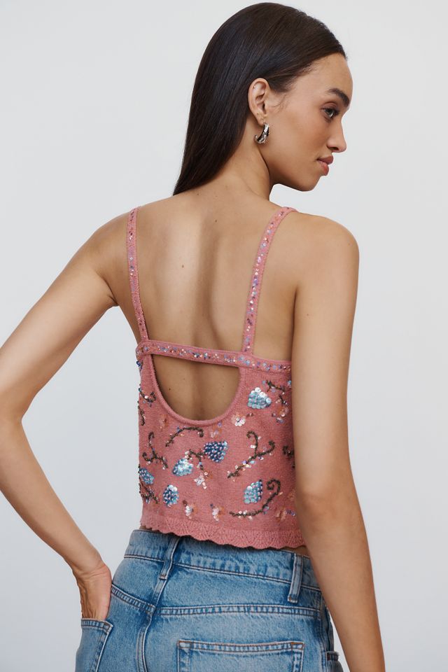 By Anthropologie Embellished Knit Tank #1